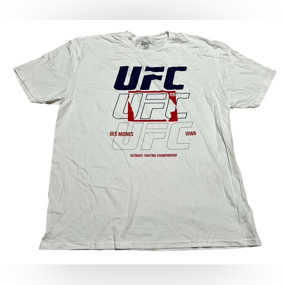 UFC Des Moines Iowa ultimate‎ fighting championship men’s White Graphic Shirt XL